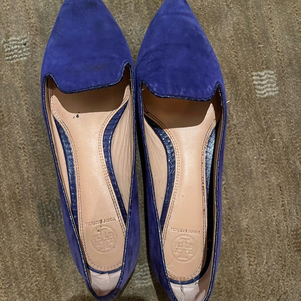 Tory Burch Connely Smoking Slipper / Flats Royal Blue size 9